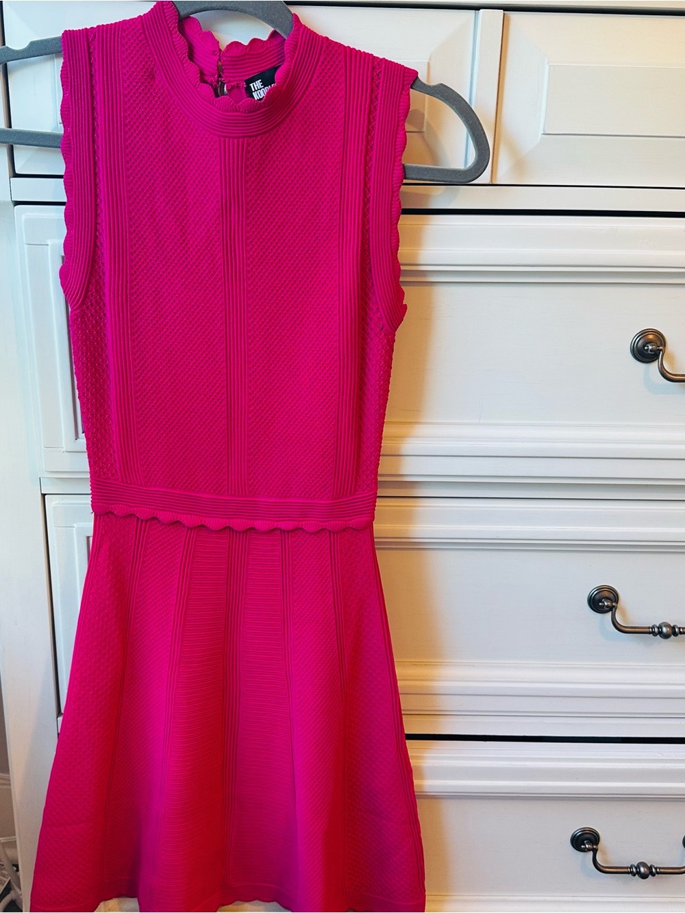 The Kooples fushia pink knit fit and flare dress size 0 NWT